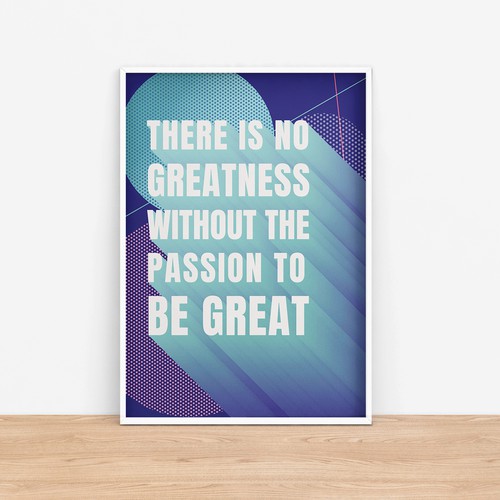 Inspirational canvas art design