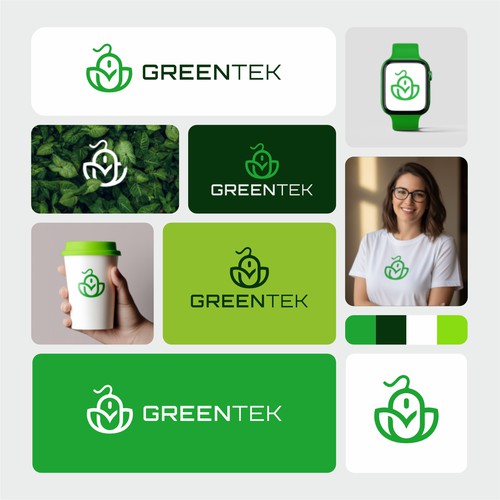 Greentek logo design
