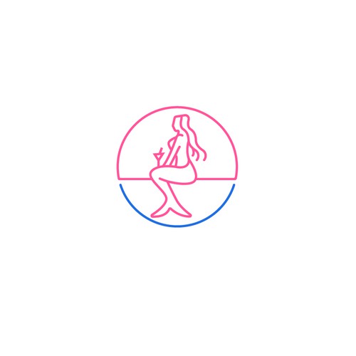 Line-art Mermaid Logo