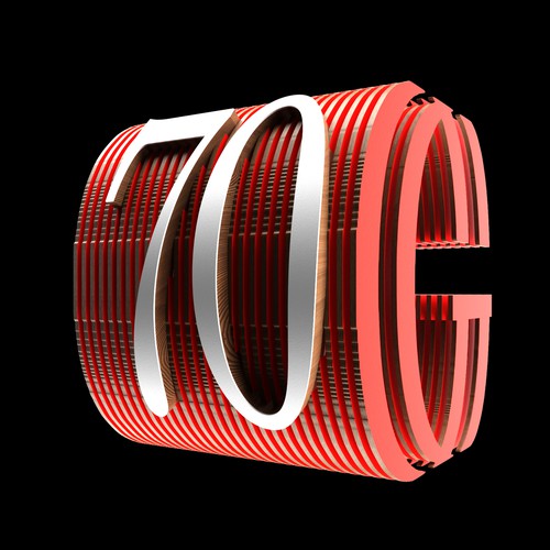 Design of number '70'