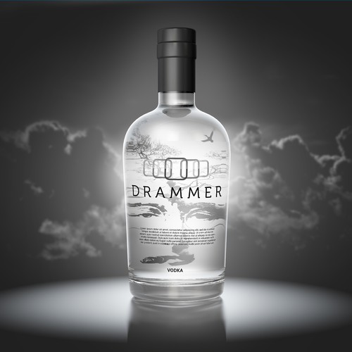 Create an illustration for a new spirits brand bottle