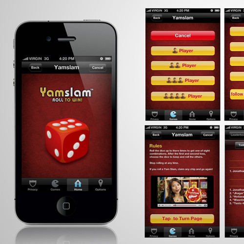 Yam Slam (Hager Apps / Blue Orange Game)  needs a new app design