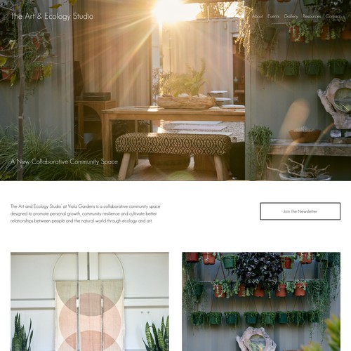 Web Design for Art & Ecology Studio