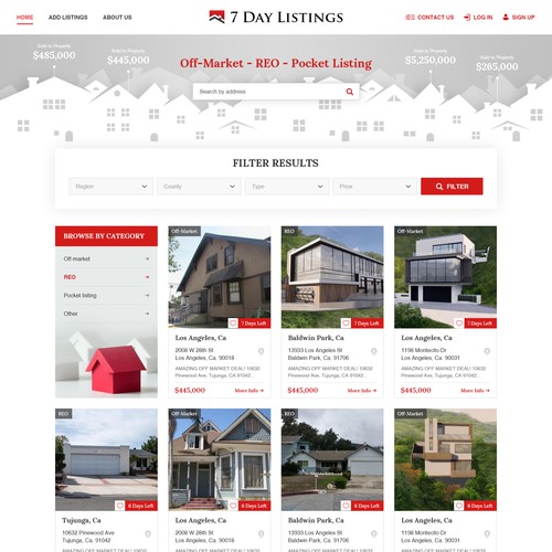 Real estate listing service - need professional looking web presence.