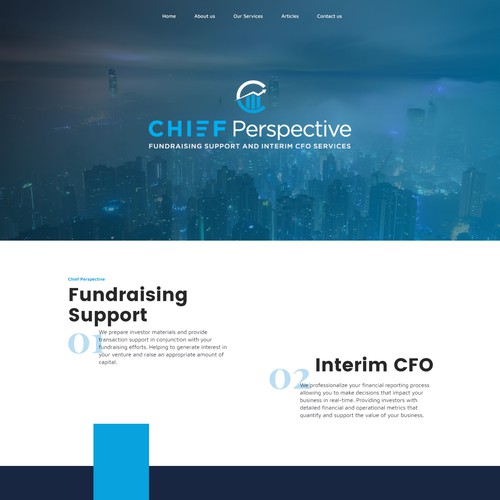 Web design concept for consulting firm.