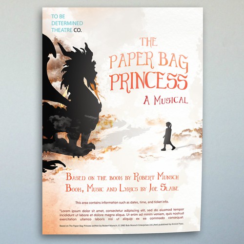 Poster for the musical "The Paper Bag Princess"