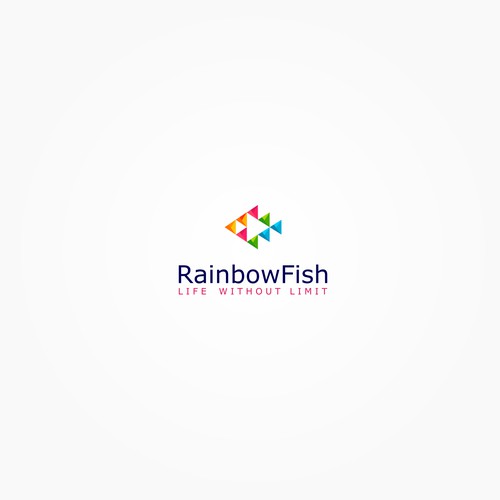 Create a company logo for RainbowFish Healthcare International