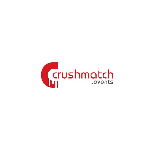 Create a logo for CrushMatch.events, the parties' dating mobile app