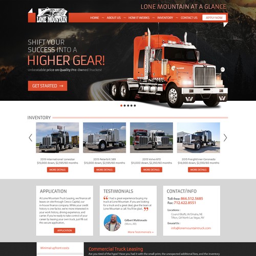 Design new website for Lone Mountain Truck Leasing