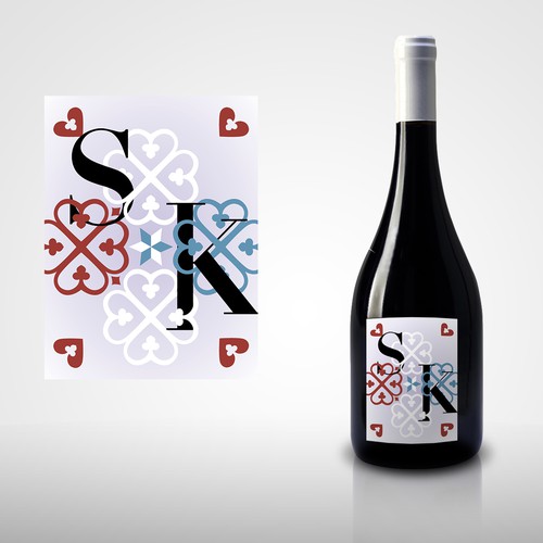 Classic wine label with a modern twist for our family winery