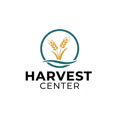 Harvest Center – Modern Wheat & Growth Logo Concept
