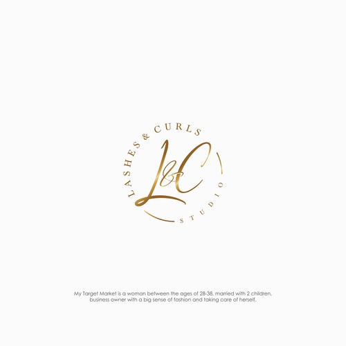 Luxurious logo for Lashes & Curls Studio