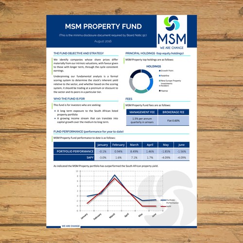 Fact Sheet for Investment Fund