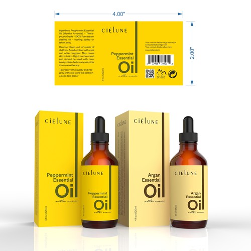 Create a Simple Brand Packaging for Pure Essential Oil Company