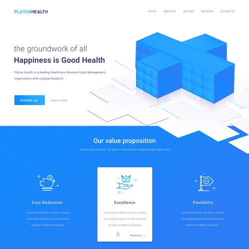 Medical landing page