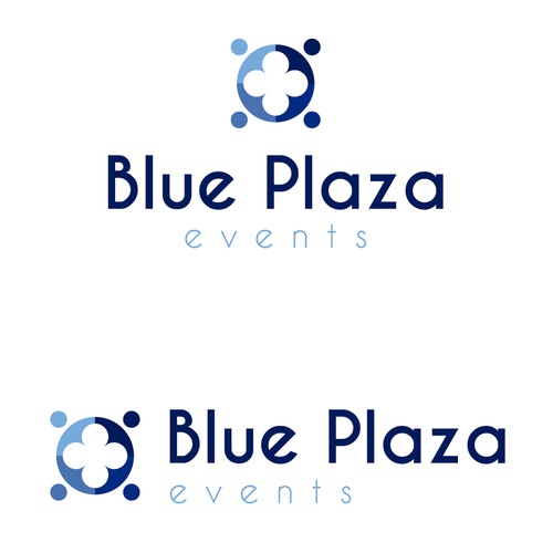 Concept logo for Blue Plaza events