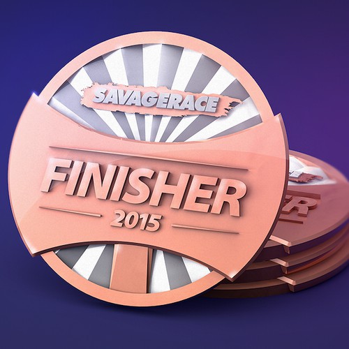 Design a Finisher Medal for Savage Race - An Obstacle Course Mud Run