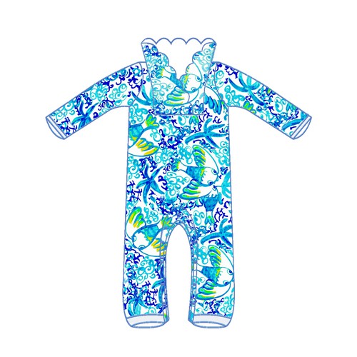 Bold bright pattern for baby clothing