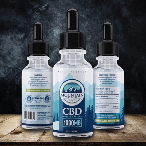 CBD Isolate Tincture Label Design