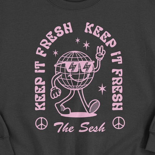 Fun retro mascot merch design