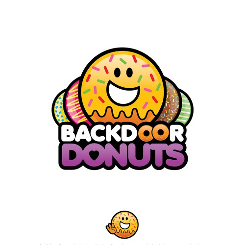 Logo design for an evening donut outlet.