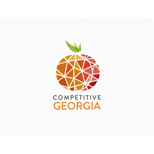 Create a logo using the state of GA as the main image underlying theeconomic strength of diversity