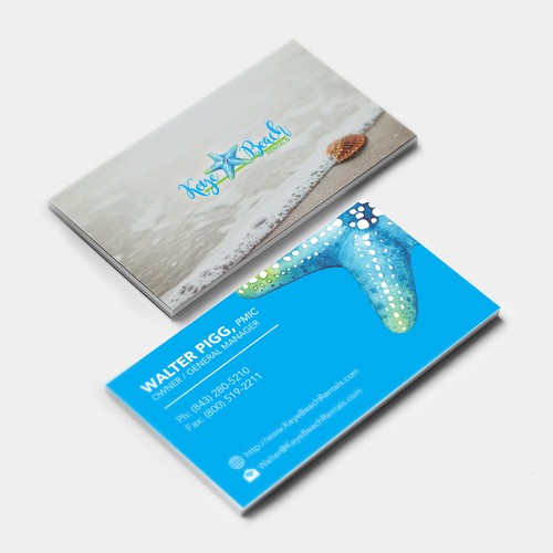 Business Card Design for Luxury Beach Rental Company