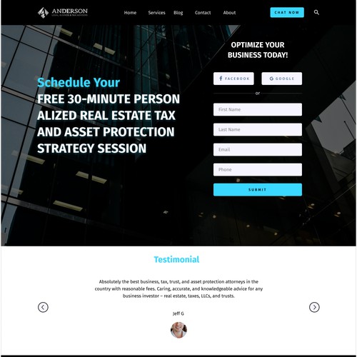 Landing Page concept design