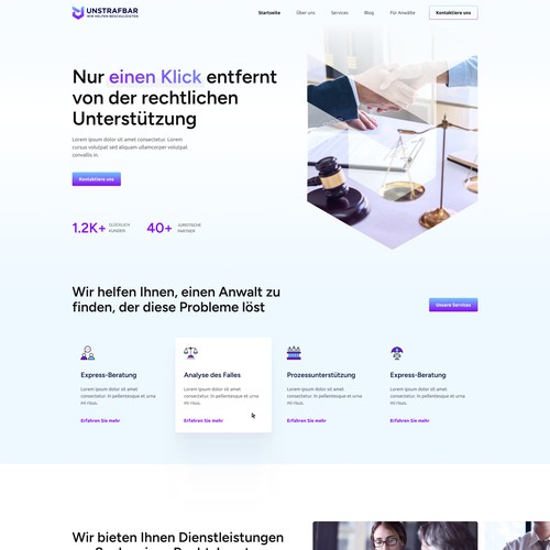 Professionelle Webflow-Webseite für Legal-Tech im Strafrecht für den deutschen Markt (FIGMA Datei ausreichend)