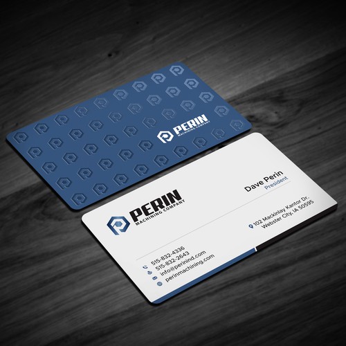 1-1 project for Perin Machining Company Business Cards