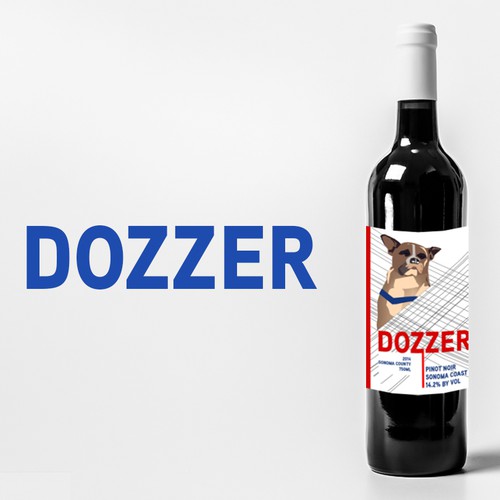 Wine Label with Dog image