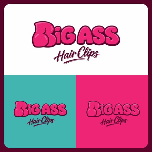 Big ass Hair clip logo