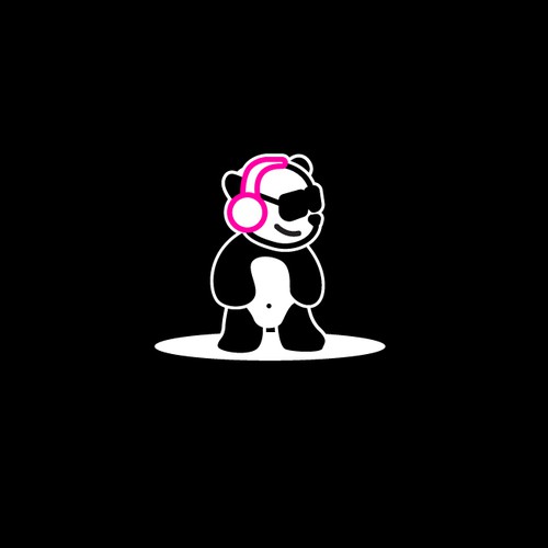 Linear Mascot Panda Logo