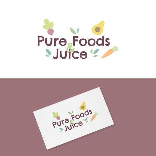 Logo for an organic café/juice bar
