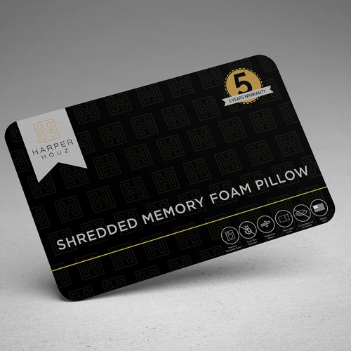 "Shredded Memory Foam Pillow" Labels