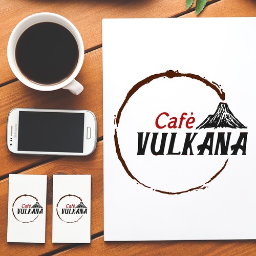 Cafe Vulkana Logo Concept