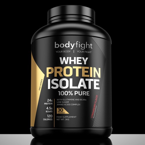 Body Fight Whey Protein label