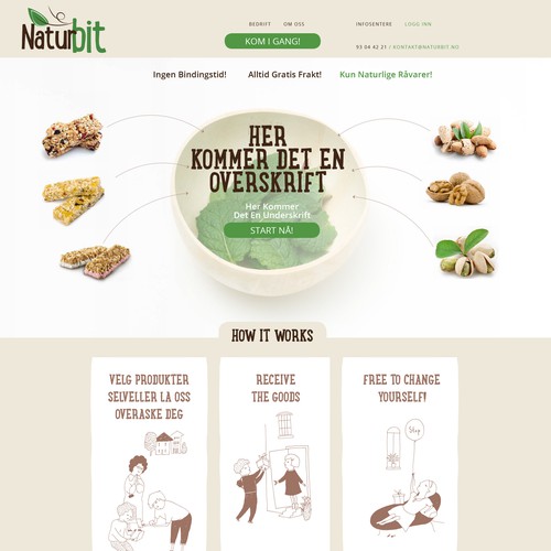 Web page design & illustrations for Naturbit