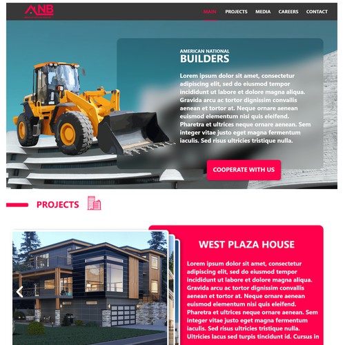 construction website design