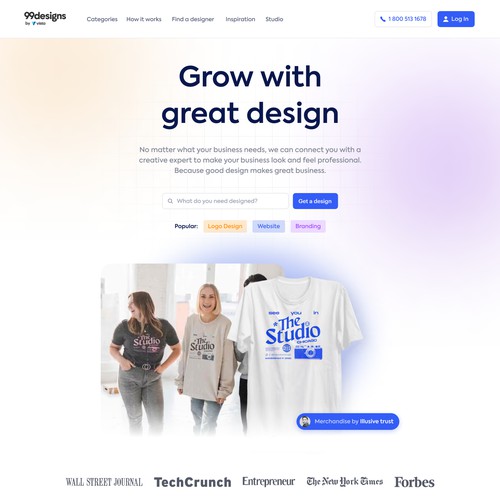 99designs Homepage Redesign Concept