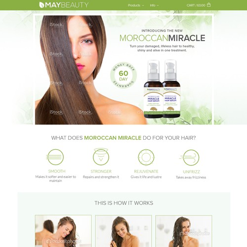 Clean and green design for beauty products