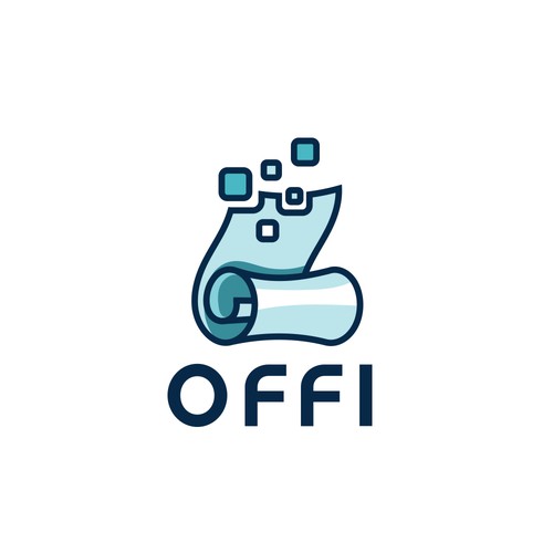 Digitized scroll logo