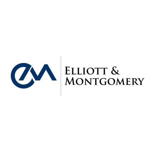 Elegant letter mark logo for Elliot and Montgomery