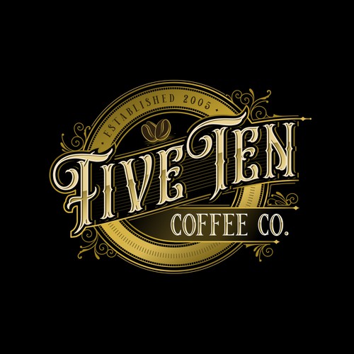 Classic logo design for coffee company