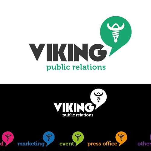 Create a simple, elegant Logo for VIKING Public Relations