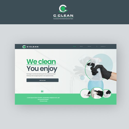 Cleaning company website