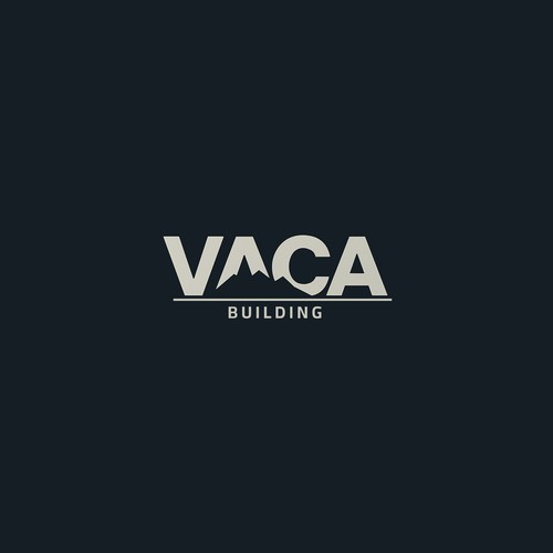 Bold, modern geometric logo for 'VACA'