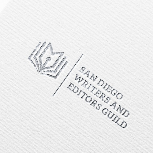 Minimal book writer logo.