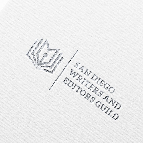 Minimal book writer logo.