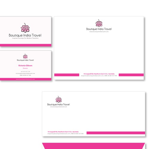 Feminine, pinkish stationery